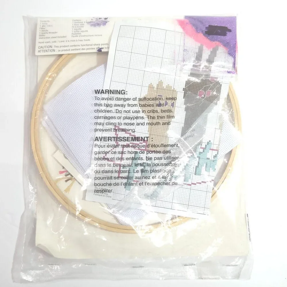 She Inspires Us Cross Stitch Kit Together Embroidery Hoop 9 Inch